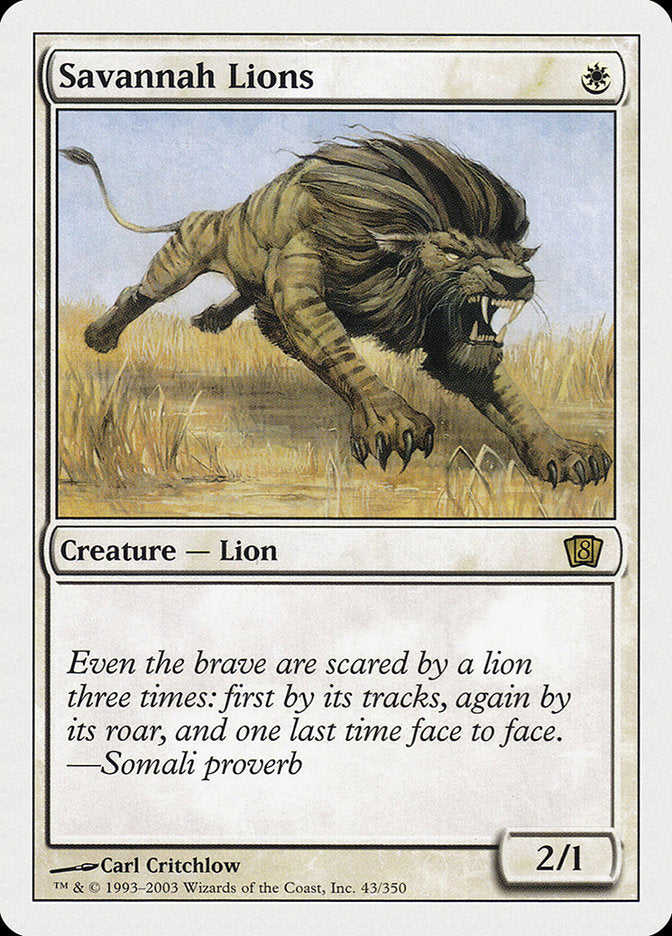 Savannah Lions [Eighth Edition] | Black Swamp Games