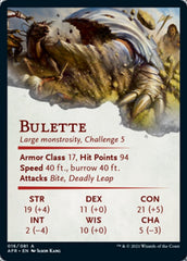 Bulette Art Card (Gold-Stamped Signature) [Dungeons & Dragons: Adventures in the Forgotten Realms Art Series] | Black Swamp Games