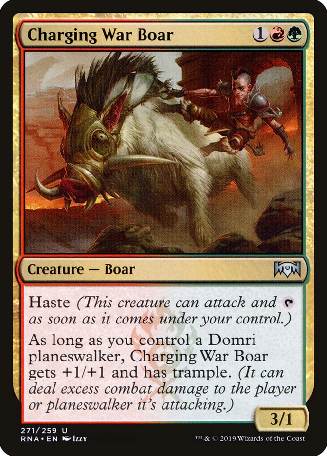 Charging War Boar [Ravnica Allegiance] | Black Swamp Games
