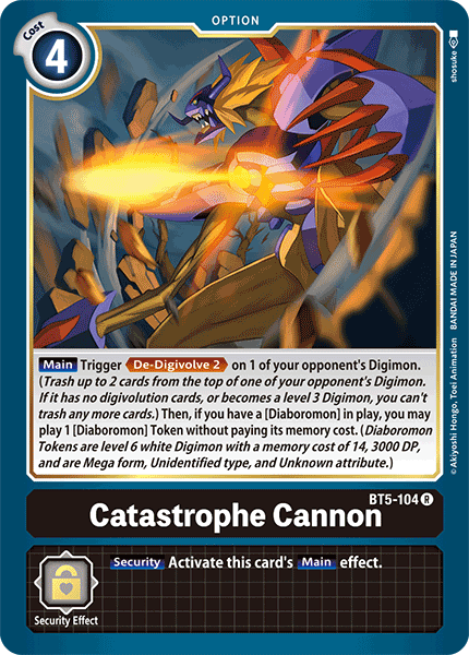Catastrophe Cannon [BT5-104] [Battle of Omni] | Black Swamp Games