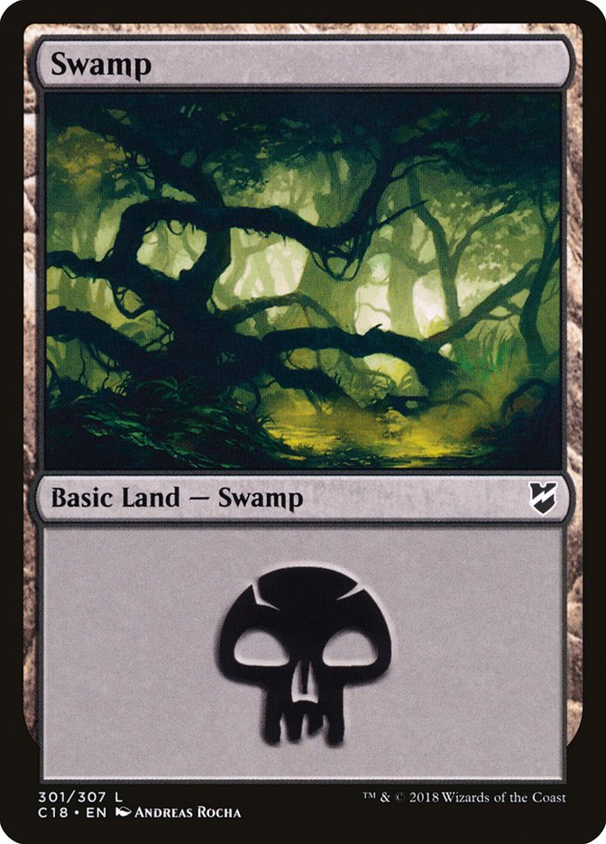 Swamp (301) [Commander 2018] | Black Swamp Games