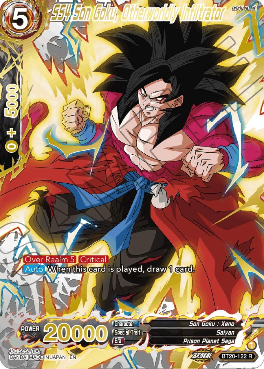 SS4 Son Goku, Otherworldly Infiltrator (Gold-Stamped) (BT20-122) [Power Absorbed] | Black Swamp Games
