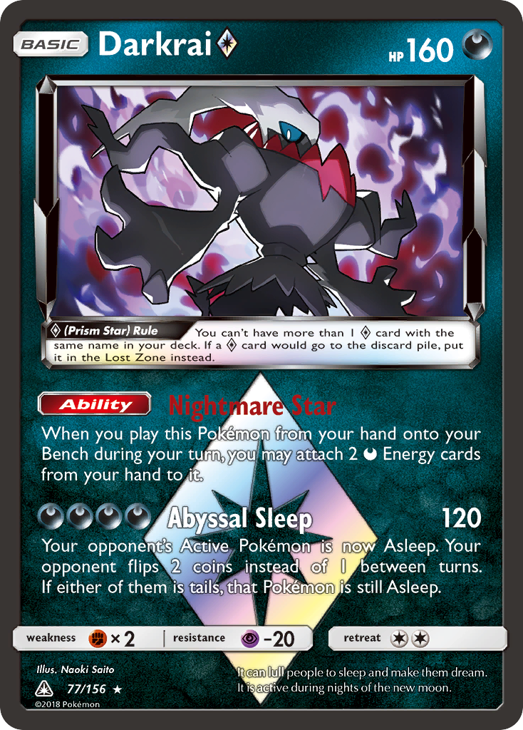 Darkrai (77/156) (Prism Star) [Sun & Moon: Ultra Prism] | Black Swamp Games