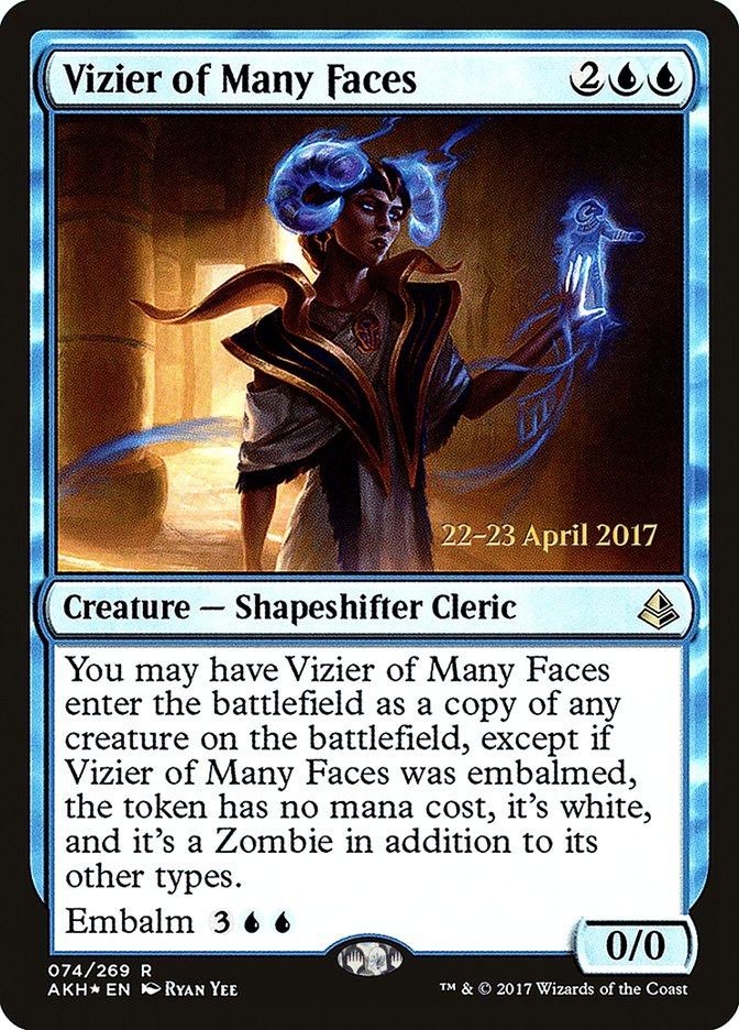 Vizier of Many Faces [Amonkhet Prerelease Promos] | Black Swamp Games