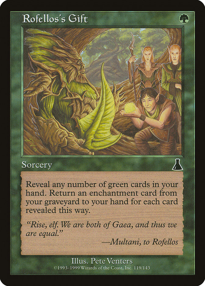 Rofellos's Gift [Urza's Destiny] | Black Swamp Games