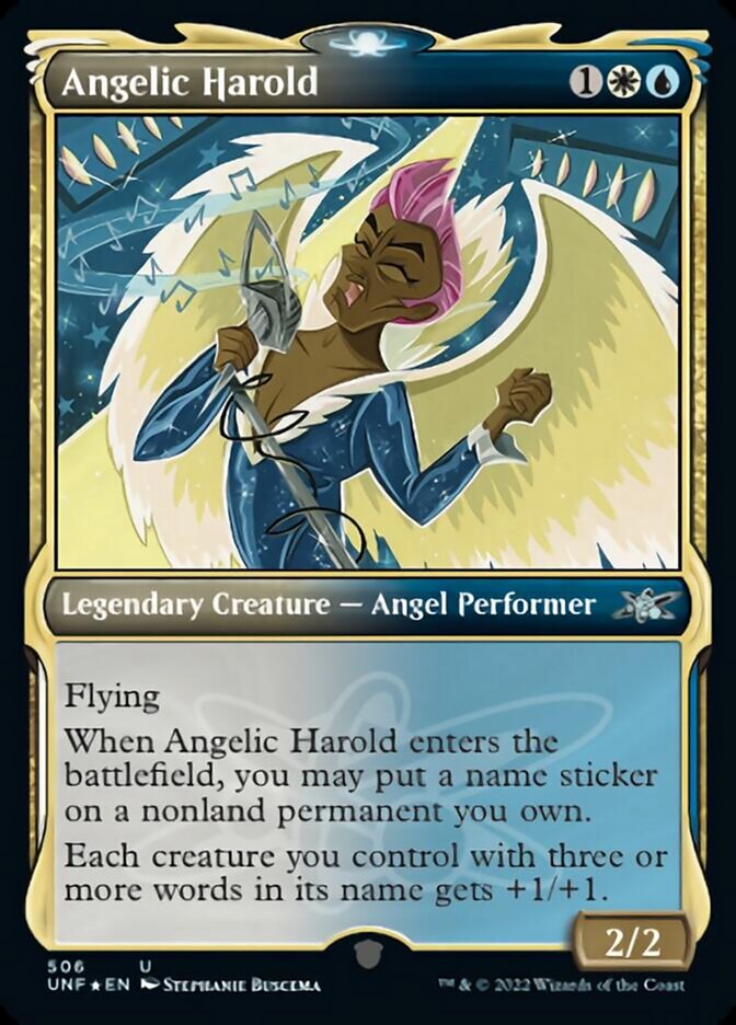 Angelic Harold (Showcase) (Galaxy Foil) [Unfinity] | Black Swamp Games