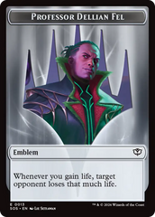 Professor Dellian Fel // Pest (0008) Double-Sided Token [Secrets of Strixhaven Tokens] | Black Swamp Games