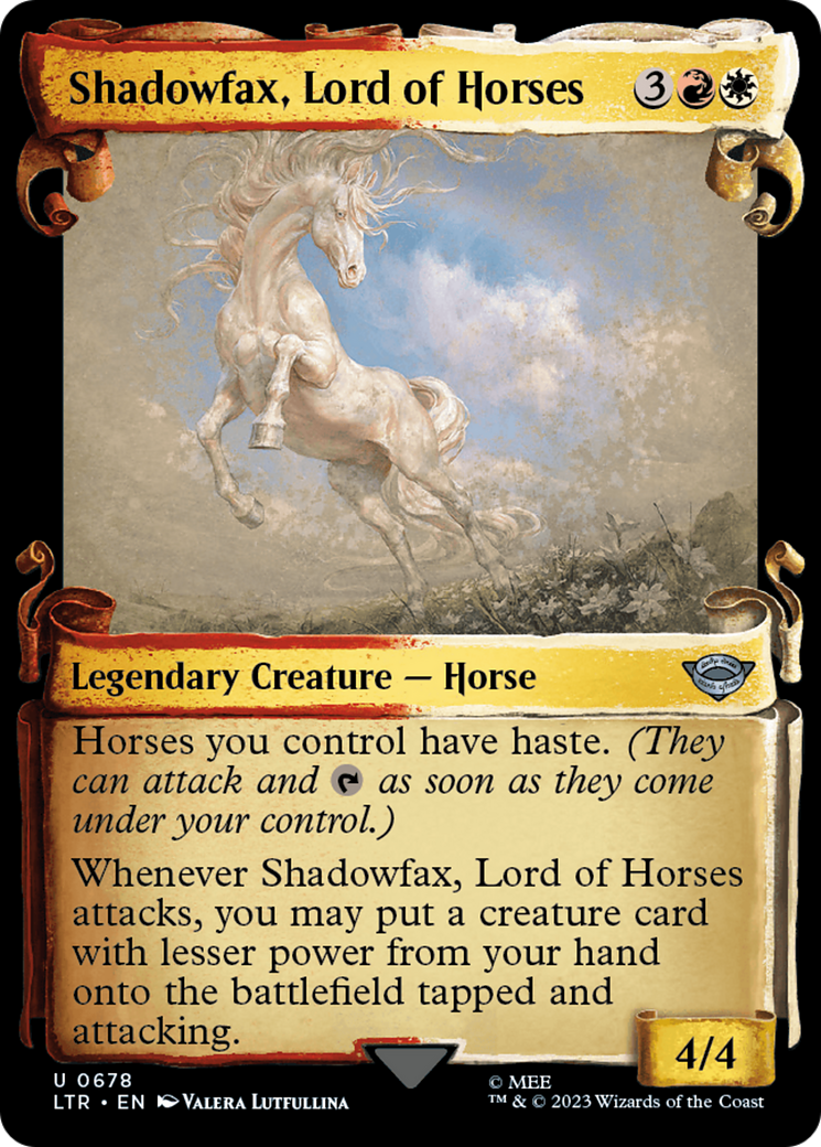 Shadowfax, Lord of Horses [The Lord of the Rings: Tales of Middle-Earth Showcase Scrolls] | Black Swamp Games