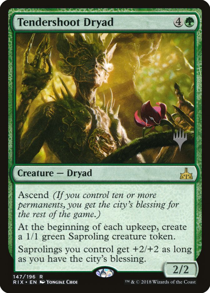 Tendershoot Dryad (Promo Pack) [Rivals of Ixalan Promos] | Black Swamp Games