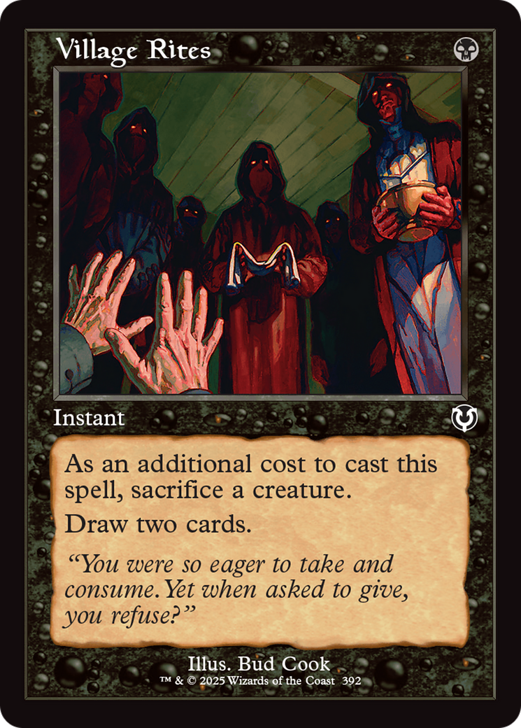 Village Rites (Retro Frame) [Innistrad Remastered] | Black Swamp Games