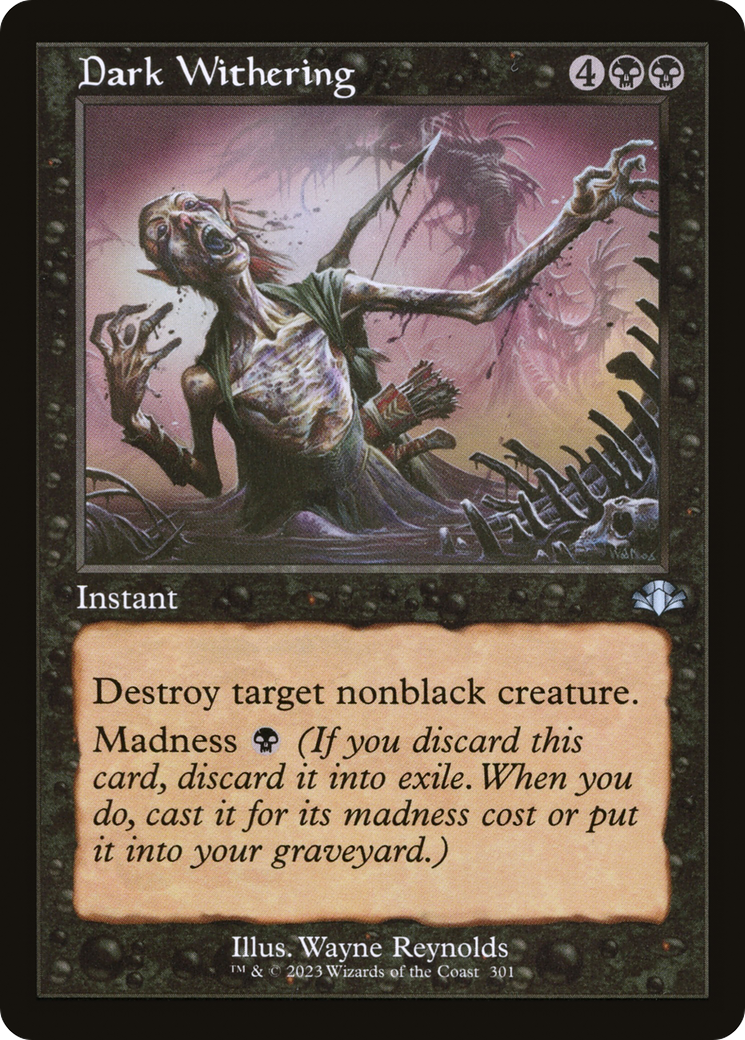 Dark Withering (Retro) [Dominaria Remastered] | Black Swamp Games