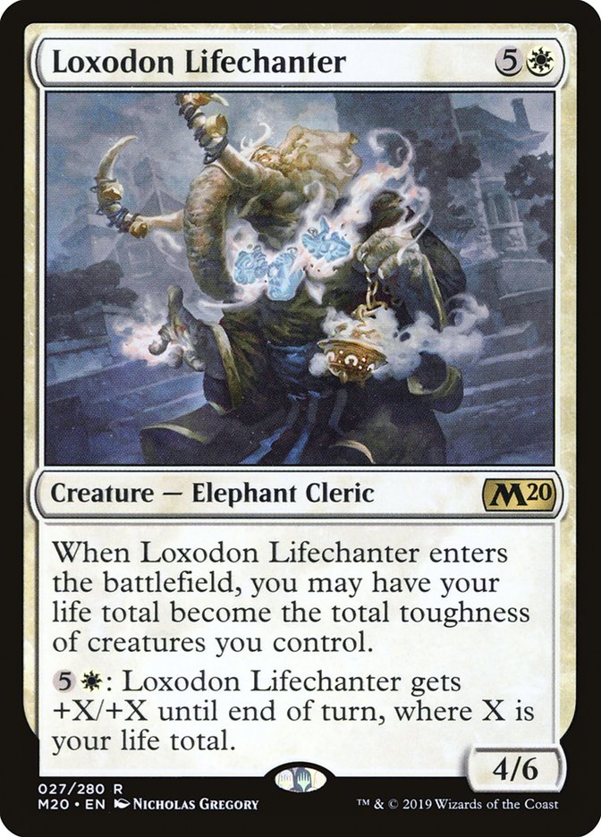 Loxodon Lifechanter [Core Set 2020] | Black Swamp Games