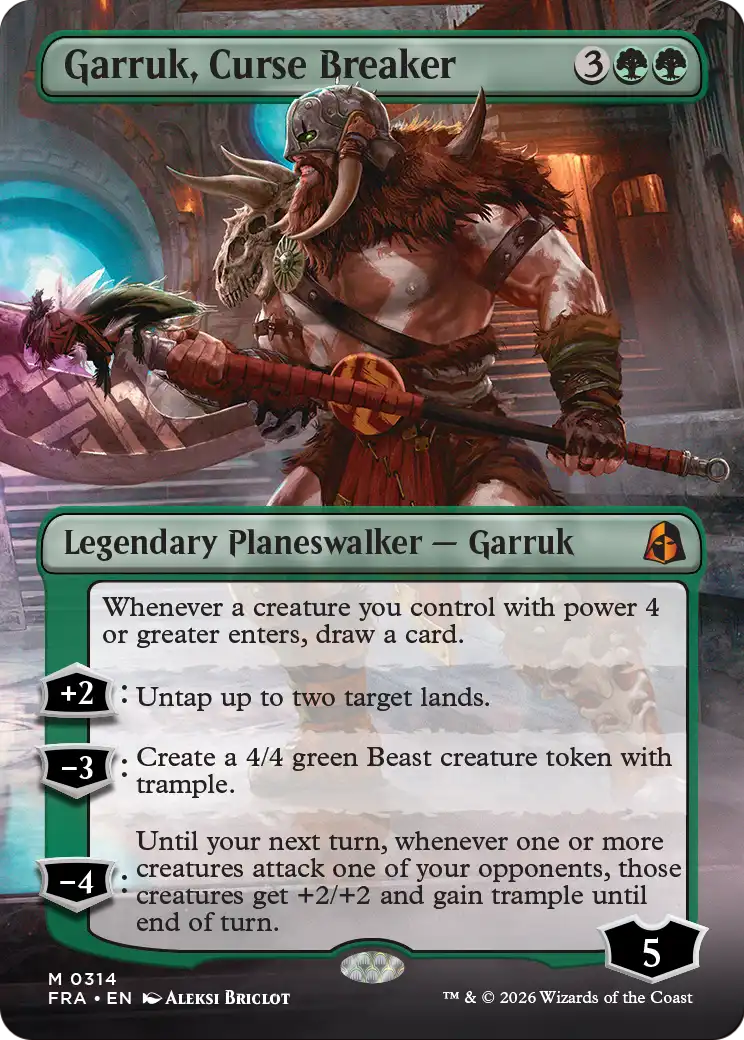 Garruk, Curse Breaker (Borderless) [Reality Fracture] | Black Swamp Games