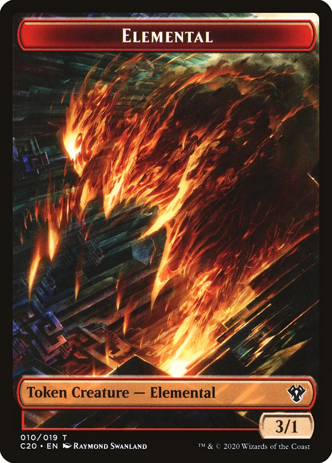 Angel // Elemental (010) Double-Sided Token [Commander 2020 Tokens] | Black Swamp Games
