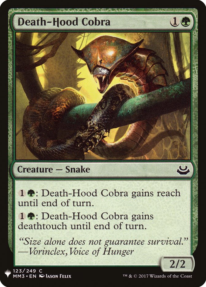 Death-Hood Cobra [Mystery Booster] | Black Swamp Games