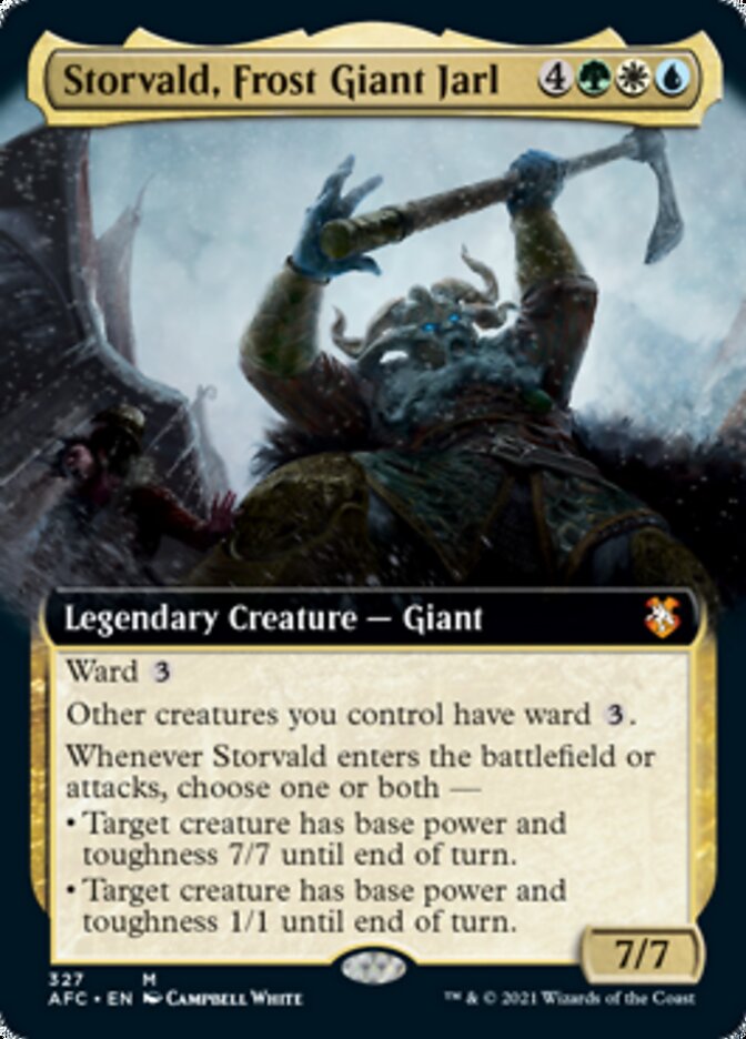 Storvald, Frost Giant Jarl (Extended Art) [Dungeons & Dragons: Adventures in the Forgotten Realms Commander] | Black Swamp Games