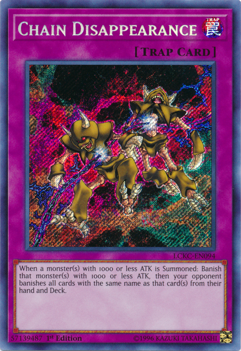 Chain Disappearance [LCKC-EN094] Secret Rare | Black Swamp Games