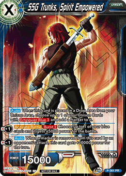 SSG Trunks, Spirit Empowered (Gold Stamped) (P-361) [Promotion Cards] | Black Swamp Games