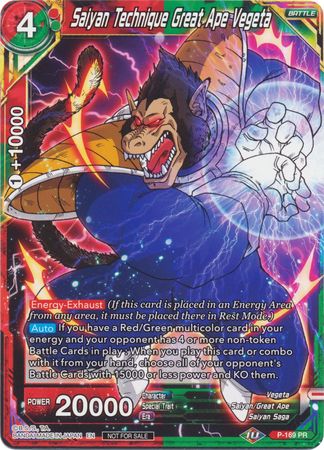 Saiyan Technique Great Ape Vegeta (P-169) [Promotion Cards] | Black Swamp Games