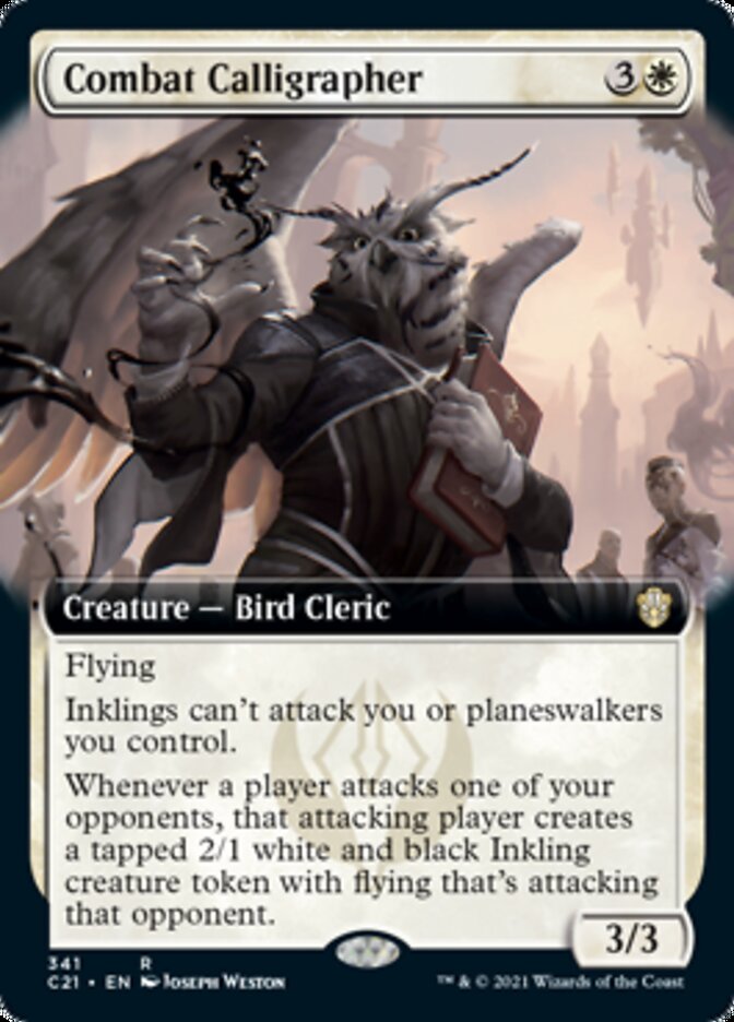 Combat Calligrapher (Extended Art) [Commander 2021] | Black Swamp Games