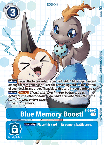 Blue Memory Boost! [P-036] (Box Promotion Pack - Next Adventure) [Promotional Cards] | Black Swamp Games