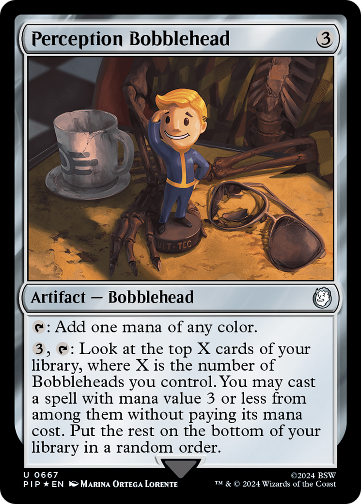 Perception Bobblehead (Surge Foil) [Fallout] | Black Swamp Games