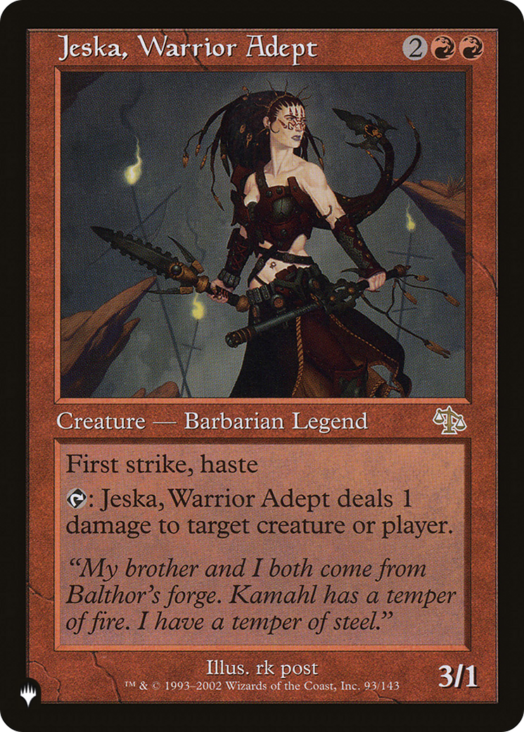 Jeska, Warrior Adept [The List] | Black Swamp Games