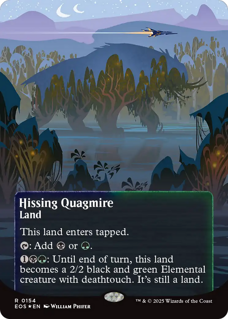 Hissing Quagmire (0154) (Borderless) (Galaxy Foil) [Edge of Eternities: Stellar Sights] | Black Swamp Games