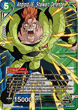 Android 16, Stalwart Defender (Winner Stamped) (P-310_PR) [Tournament Promotion Cards] | Black Swamp Games