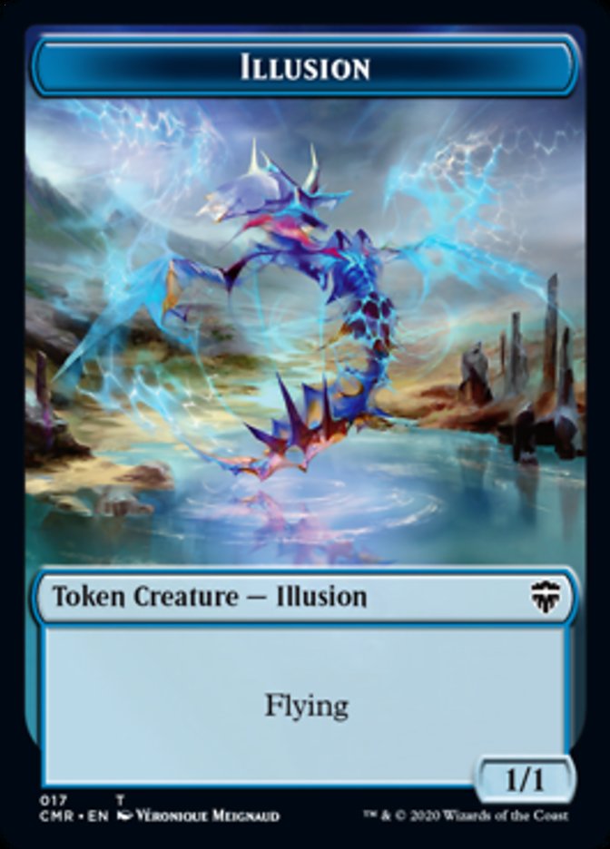 Illusion // Plant Double-Sided Token [Commander Legends Tokens] | Black Swamp Games