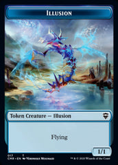 Illusion // Saproling Double-Sided Token [Commander Legends Tokens] | Black Swamp Games