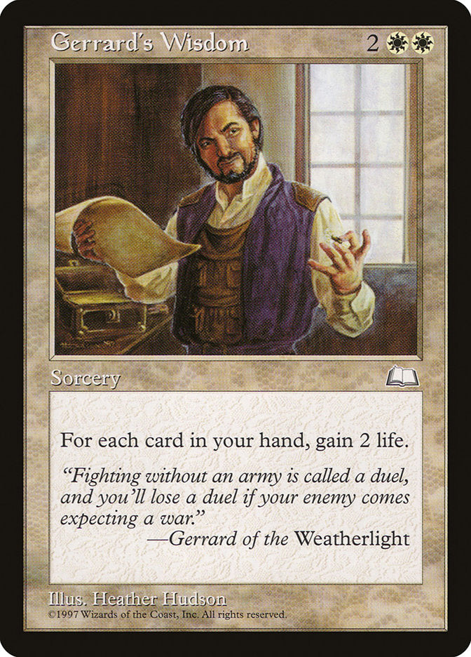 Gerrard's Wisdom [Weatherlight] | Black Swamp Games