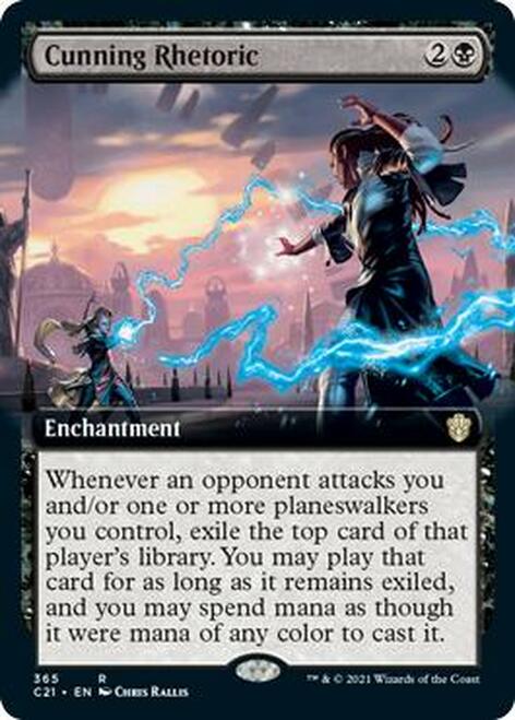Cunning Rhetoric (Extended Art) [Commander 2021] | Black Swamp Games