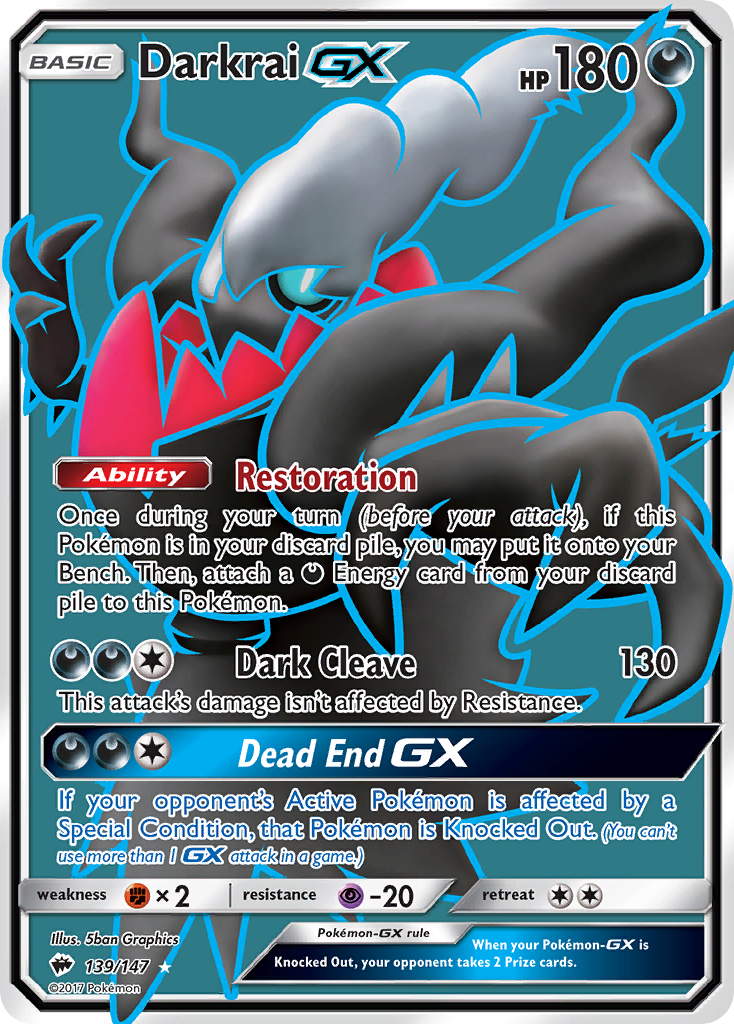 Darkrai GX (139/147) [Sun & Moon: Burning Shadows] | Black Swamp Games