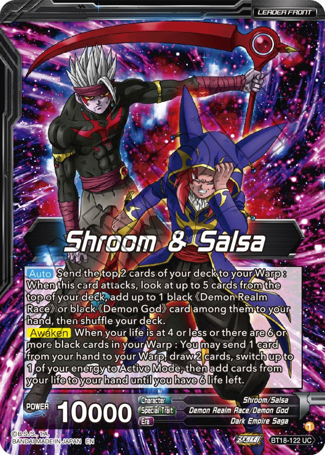 Shroom & Salsa // Demon God Shroom & Salsa, Deadly Genius (BT18-122) [Dawn of the Z-Legends] | Black Swamp Games