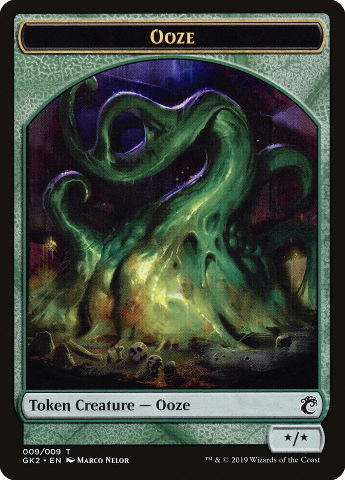 Ooze // Frog Lizard Double-Sided Token [Ravnica Allegiance Guild Kit Tokens] | Black Swamp Games