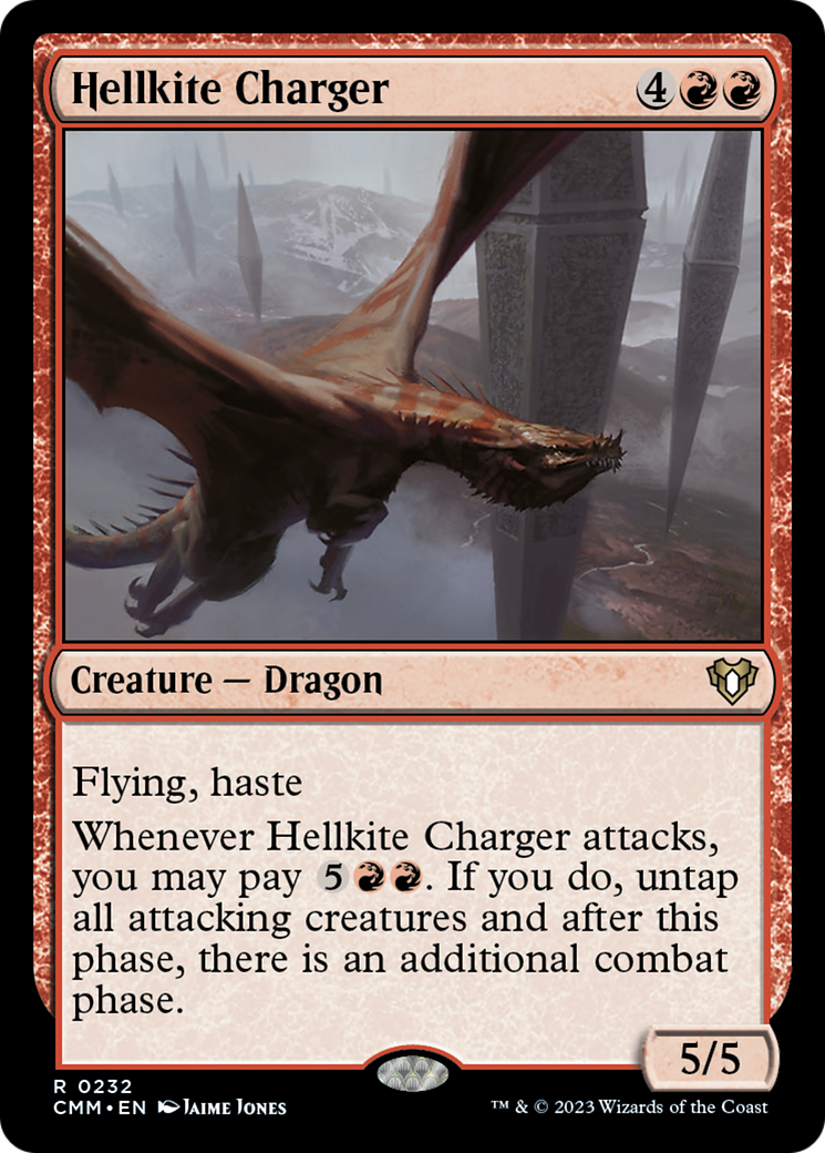 Hellkite Charger (Foil Etched) [Commander Masters] | Black Swamp Games