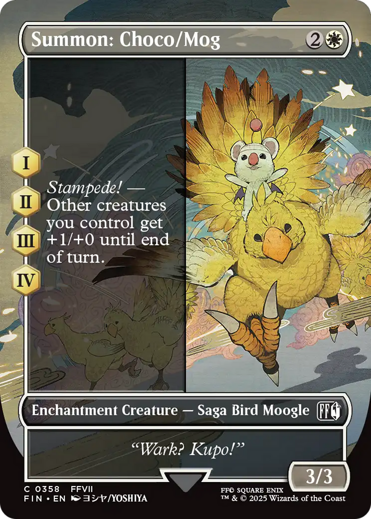 Summon: Choco/Mog (Borderless) [FINAL FANTASY] | Black Swamp Games