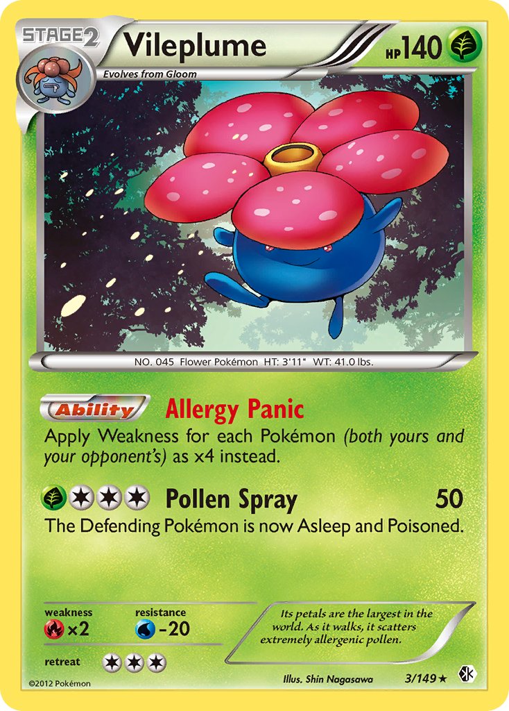 Vileplume (3/149) (Theme Deck Exclusive) [Black & White: Boundaries Crossed] | Black Swamp Games
