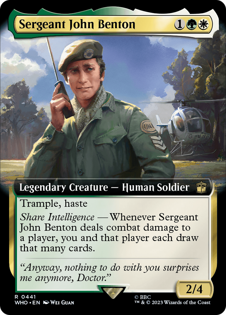 Sergeant John Benton (Extended Art) [Doctor Who] | Black Swamp Games