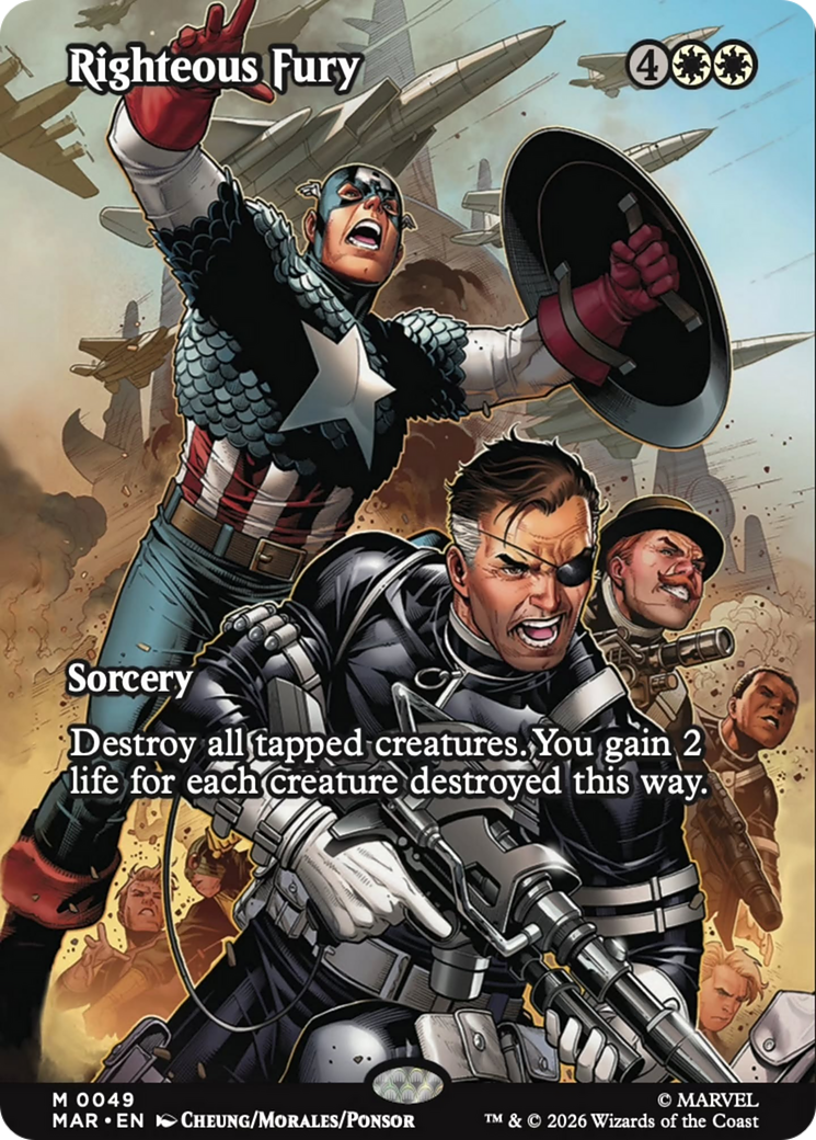 Righteous Fury (Borderless) [Marvel Universe: Eternal-Legal] | Black Swamp Games