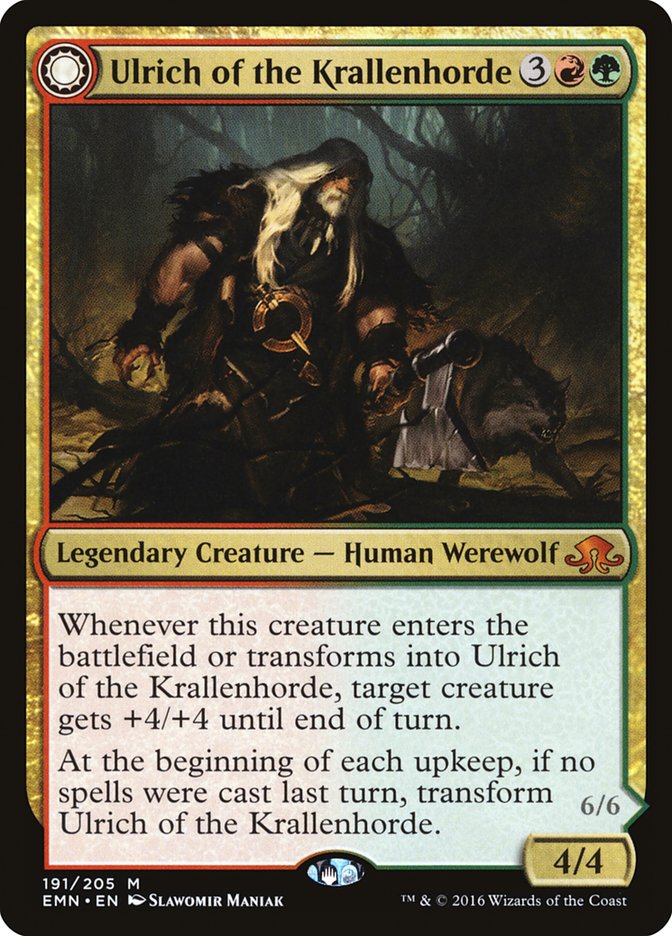 Ulrich of the Krallenhorde // Ulrich, Uncontested Alpha [Eldritch Moon] | Black Swamp Games