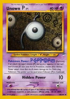 Unown [P] (58/105) [Neo Destiny Unlimited] | Black Swamp Games