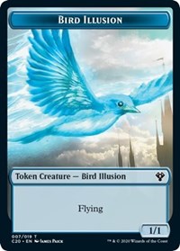 Bird Illusion // Beast (011) Double-Sided Token [Commander 2020 Tokens] | Black Swamp Games