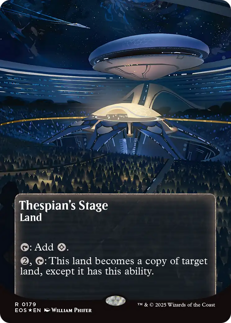 Thespian's Stage (0179) (Borderless) (Galaxy Foil) [Edge of Eternities: Stellar Sights] | Black Swamp Games