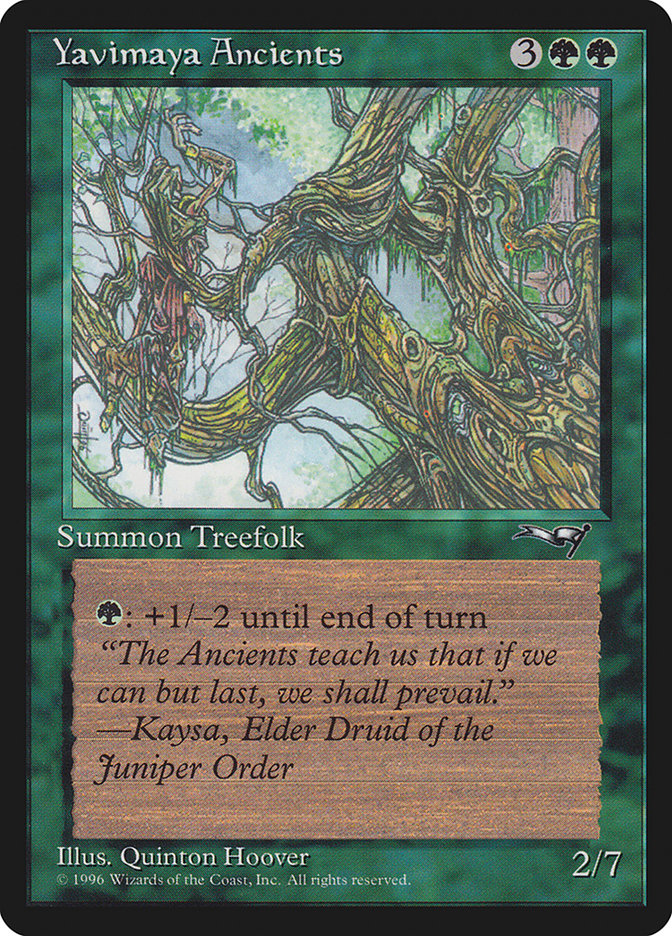 Yavimaya Ancients (Druid Art) [Alliances] | Black Swamp Games