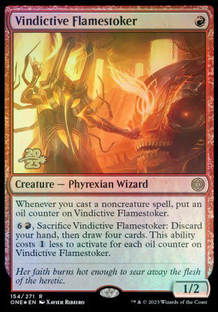 Vindictive Flamestoker [Phyrexia: All Will Be One Prerelease Promos] | Black Swamp Games