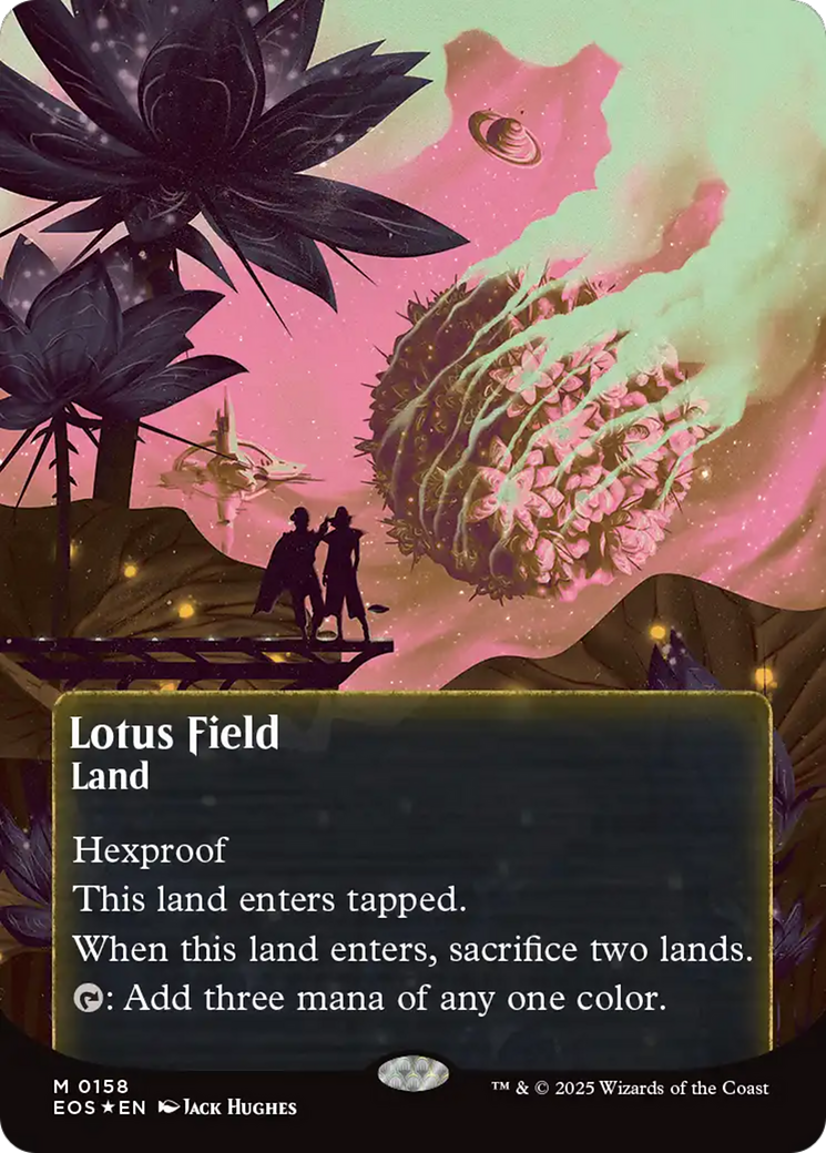 Lotus Field (0158) (Borderless) (Galaxy Foil) [Edge of Eternities: Stellar Sights] | Black Swamp Games