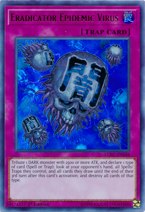Eradicator Epidemic Virus [LCKC-EN048] Ultra Rare | Black Swamp Games