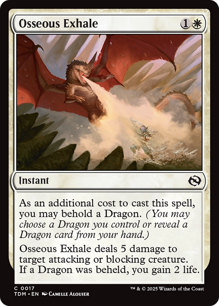 Osseous Exhale [Tarkir: Dragonstorm] | Black Swamp Games